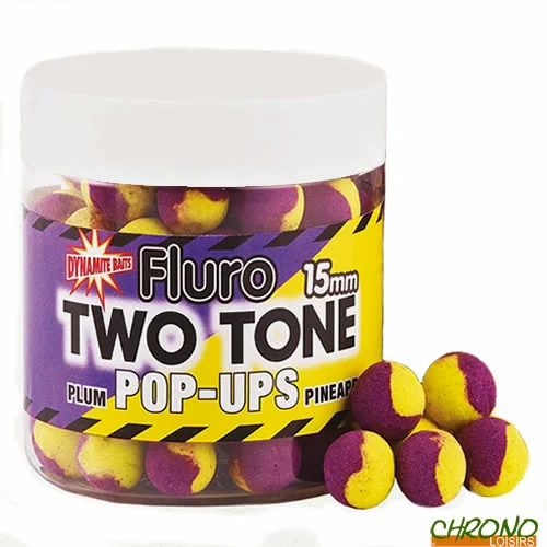 Pop Ups Fluro Dynamite Baits Two Tones Plum & Pineapple 15mm
