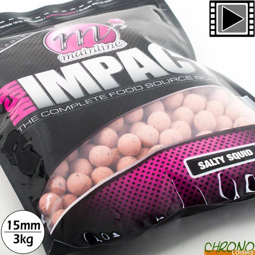 Bouillettes Mainline High Impact Salty Squid 15mm 3kg