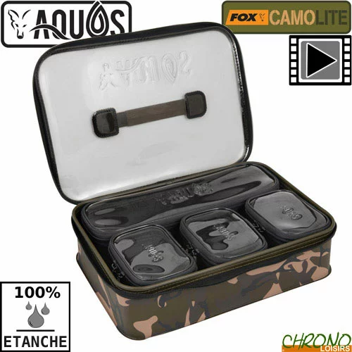 Trousse à Accessoires Etanche Fox Aquos Camolite Complète