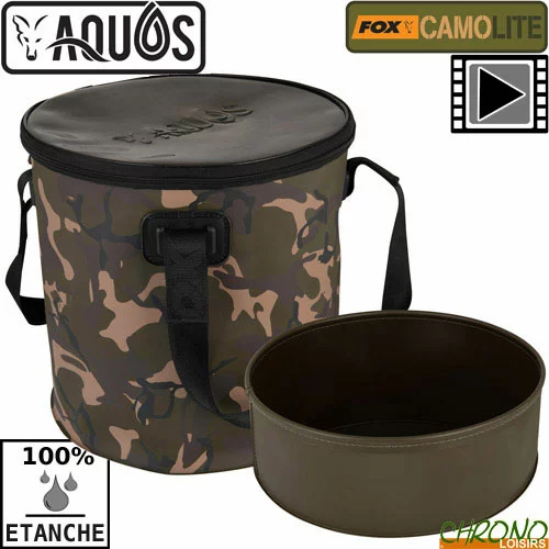 Seau Etanche Fox Aquos Camolite Bucket 17L + Insert