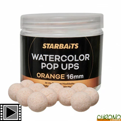 Pop Ups Starbaits Watercolor Orange Pastel 16mm 70g
