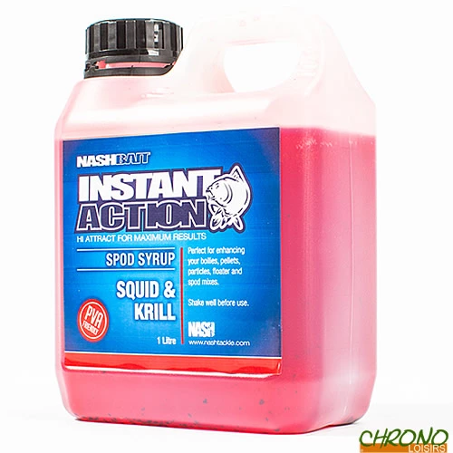 Nash Bait Attractant Nash Instant Action Spod Syrup Squid & Krill Crush 1L