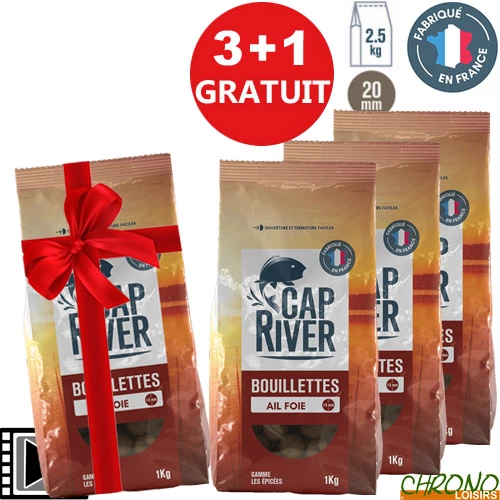 Bouillettes Cap River Ail Foie 20mm 2.5kg (x3)