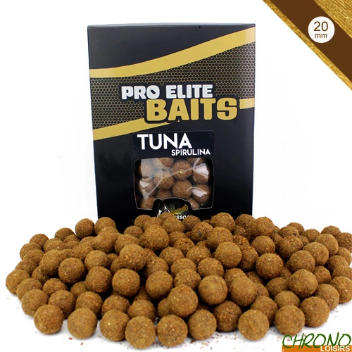 Bouillettes Pro Elite Baits Gold Tuna Spirulina 20mm 1kg