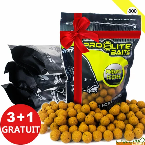 Bouillettes Pro Elite Baits Pineapple & Scopex 20mm 800g (x3)
